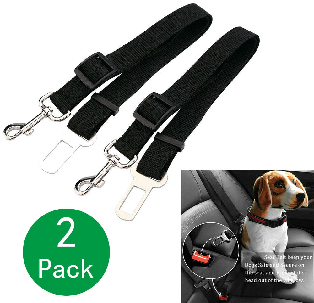 Universal Car Seat Belt Adaptor for All Dog Breeds Dog Safety Belt Adjustable in Black 