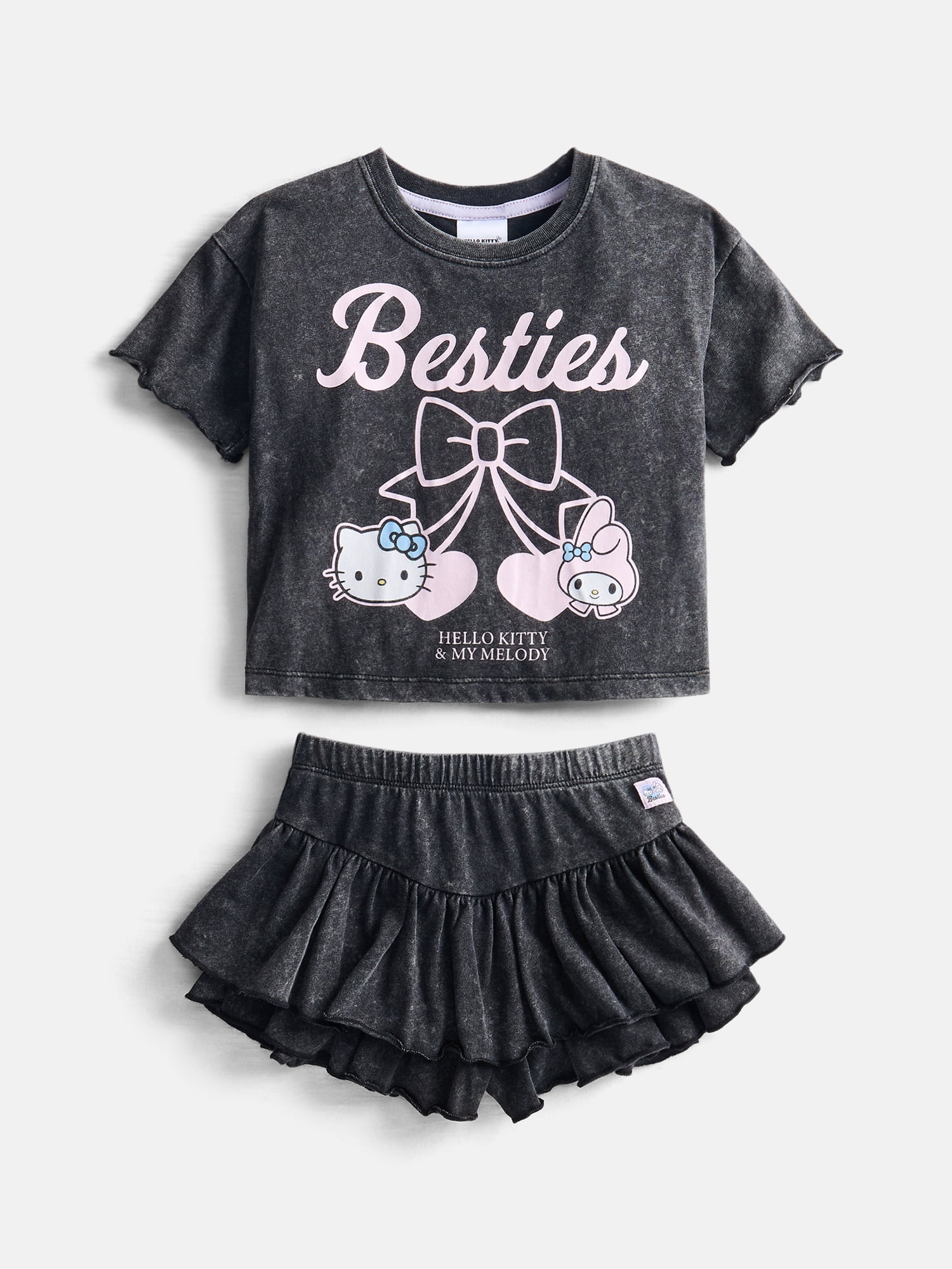 Hello Kitty & Friends Toddler Girls Graphic Tee and Skort Set, 2 Piece, Sizes 12M-5T