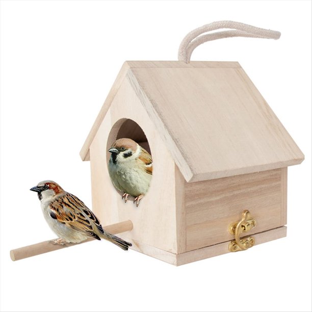 Caja para Tetas, Kit de Caja para Petirrojos, Casa para Pájaros, Resistente A la Intemperie para Colgar, Cajas para Pájaros, Casa para Pájaros