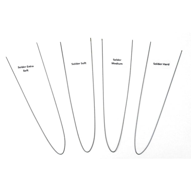 Alambre para soldar, joyas de plata surtidas, 4 tipos, Easy Soft, 20 GA