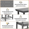 thumbnail image 4 of KINGYES 5 Piece Patio Dining Set for 4, HDPE Outdoor Table and Chairs Set with Umbrella Hole, Gray, 4 of 9