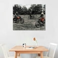 thumbnail image 2 of Orinice Black And White Retro Motorcycle Ar Abstract Art Poster Wall Decoration Art CanvasWall Art Decor Print Picture Paintings for Living Room Bedroom Decoration Frame-style  20x16in, 2 of 6