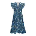 thumbnail image 3 of WILLBEST Vestidos Casuales Para Mujer 1 Vestido Casual De Mujer Para Salidas A Casa Y Playa Con Estampado Floral, Corte Holgado, Ideal Para Primavera, Verano Y Otoño, Lavable A Máquina, Moda, 3 of 3