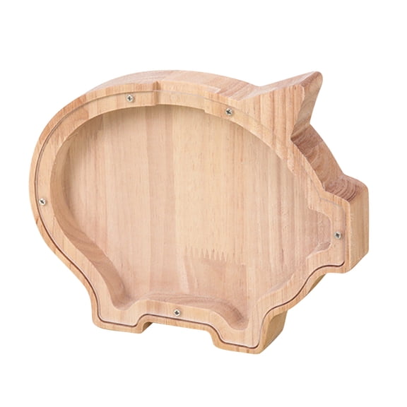 Personalized Extra Large Wooden Piggy Bank for Kids Boys Girls,Modeling Personality Children Wooden Deposit Box Bedroom Living Room Decorations Gift
