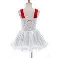 thumbnail image 4 of Yruioon Kids Girls Sleeveless Sequin Faux Fur Adorned Leotard Tutu Dress Xmas Ballroom Party Dance White 6, 4 of 7