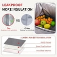 thumbnail image 6 of 43L Collapsible Cooler with Wheels, Insulated Rolling Cooler with All-Terrain Cart, Waterproof Soft Sided Cooler Bag for Beach, Picnic, Camping, Shopping, Travel,Red, 6 of 9