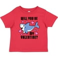 thumbnail image 3 of Inktastic Will you be my Valentine with Cute Shark and Hearts Boys or Girls Baby T-Shirt, 3 of 5