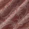 thumbnail image 4 of Sun Zero Pedra Paisley Embroidery 100% Blackout Back Tab Curtain Panel, 40"X84", Rustic Red, 4 of 8