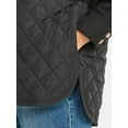 thumbnail image 5 of Terra & Sky Women's Plus Size Quilt Mix Button Front Shacket with Long Sleeves, Sizes 1X-5X, 5 of 6