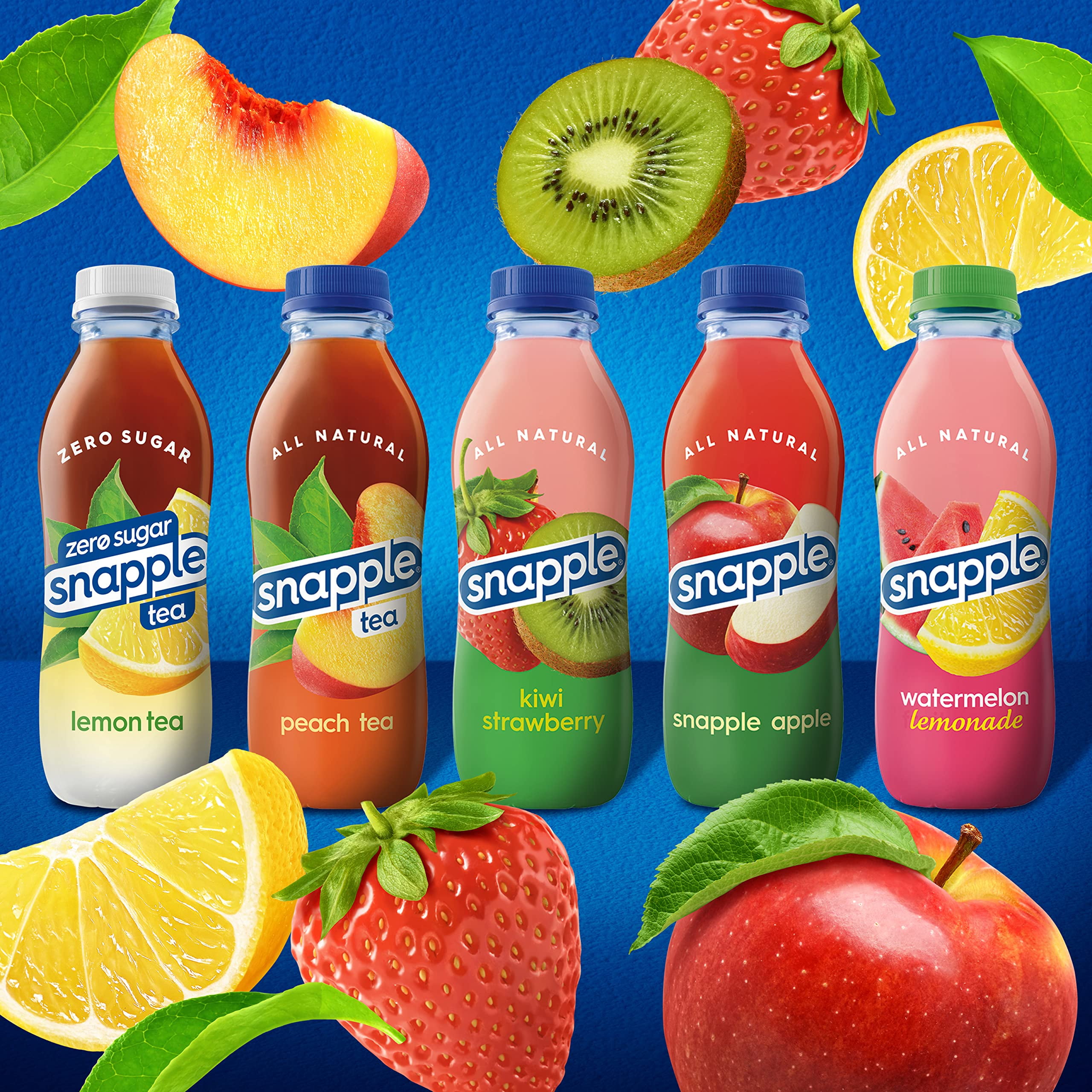 Snapple Pink Lemonade, TWE5&nbsp;16 fl oz recycled plastic bottle, Pack of 12