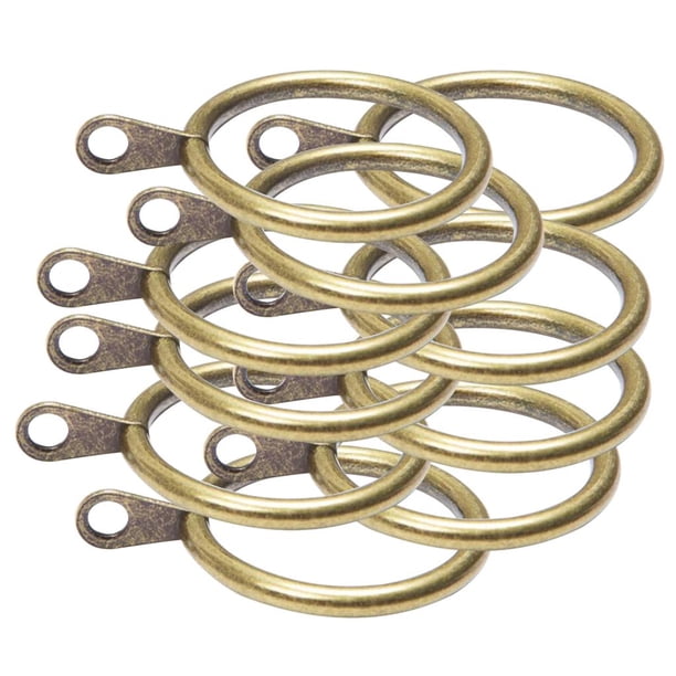 Paquete de 10 anillas metálicas para cortina con ojales - Cenefa para ventana Bronce - 28mm