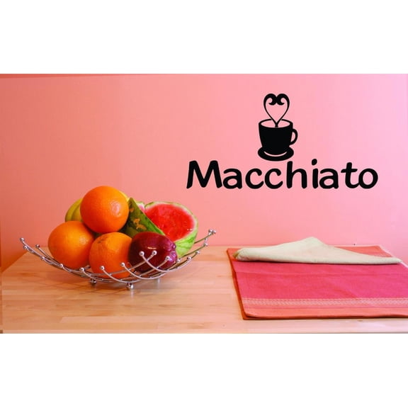 Custom Decals Macchiato Wall Art Size: 10 X 20 Inches Color: Black