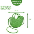 thumbnail image 2 of Bolsa QTKJ Mini de Media Luna de Ratán para Mujer Verde Oscuro, 2 of 7