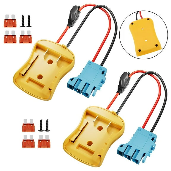 For Dewalt 20V Battery With 12Awg Wire Harness And 40A Fuse, Compatible