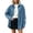Light Blue-01, variant on Perfectbot Women Oversized Long Sleeve Denim Shirt Jacket, Button Down Collared Loose Fit Mid-Length Jean Shacket