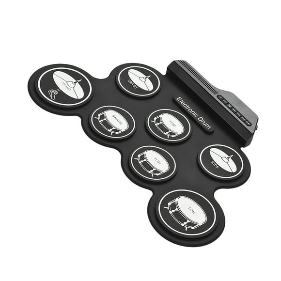 Electronic Drum,Silicon Drum Set With Drumsticks Pedals Drum Set Drum Size Usb Roll- Kit 7 Drum Roll Drum Set Drum Kit Drum Pad Drum Pads With Usb Roll- Silicon Pedals Children Kids Rusuo