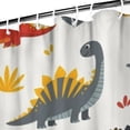 thumbnail image 3 of Dinosaur with Bones Pattern Shower Curtain 72"x84" ,Bathroom Decorative Shower Curtains Set with 12 Hooks,Modern Waterproof Washable Shower Curtain, 3 of 6