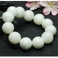 thumbnail image 7 of K-KED Natural Jade Nephrite Lucky Gift Men Women 18mm Glossy Round&nbsp;Beaded Bracelet, 7 of 7