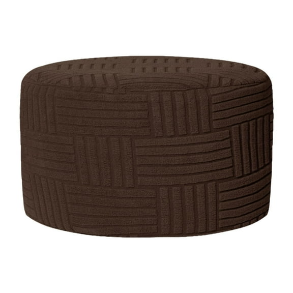 CarpNettore Ottoman Cover Soft Foot Stool Cover for Bedroom Footrest Ottoman Living Room Brown