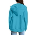 thumbnail image 6 of Mlzmgr Hoodies for Women Fleece Full Zipper up Drawstirng Loose Fitted Sweatshirts with Pockets Casual Sports Jackets, 6 of 7