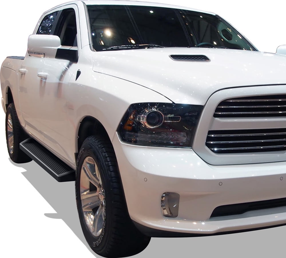 APS Black Running Boards Style Compatible with Dodge Ram 1500 2009-2018 Quad Cab (Nerf Bars Side Steps Side Bars)