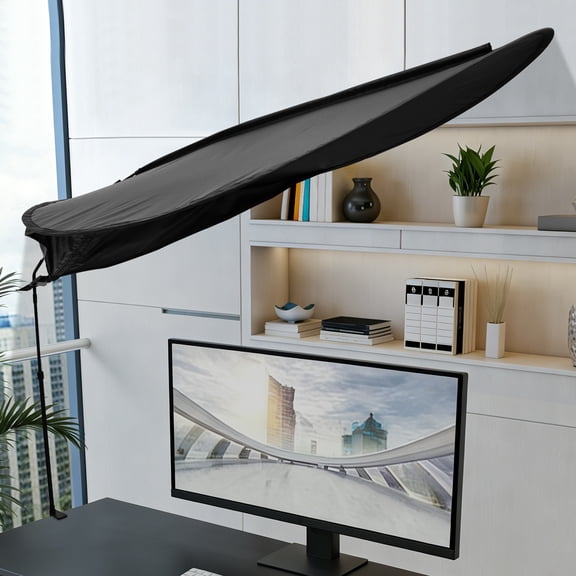 Austok Adjustable Cubicle Shade and Desk Canopy Essential Cubicle Light Blocker for Partitions to Block Overhead Light and Glare