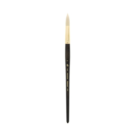Princeton Brush Dakota Synthetic Hog Bristle Oil & Acrylic Brush, Round, 12
