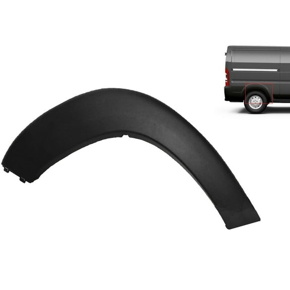 2019 2020 2021 2022 Compatible With Ram Promaster 1500 2500 3500 Rear Right Passenger Wheel Fender Flare Molding Black