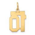 thumbnail image 3 of 14k Yellow Gold Small Number 10 Necklace Charm Pendant Charms, 3 of 8