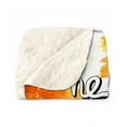thumbnail image 2 of Hello Fall Dachshund Football Welcome Autumn with Leaves Pumpkins Cozy Sherpa Blanket Wiener Dog Lover Gifts Idea Warm Soft Throw Blanket - 00012, 2 of 5