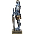 thumbnail image 2 of HDMbigmi King's Guard Knight with Shield Desktop Accessories Statue Medieval Knight Ornament Paperweight for Office and Home Top Collection as Gift 12.60 Inch (Blue), 2 of 8
