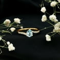 thumbnail image 6 of Rosec Jewels Pear Shape Aquamarine Solitaire Ring with Diamond, Bypass Ring - 6X8 MM, 14K Yellow Gold, US 13.00, 6 of 9