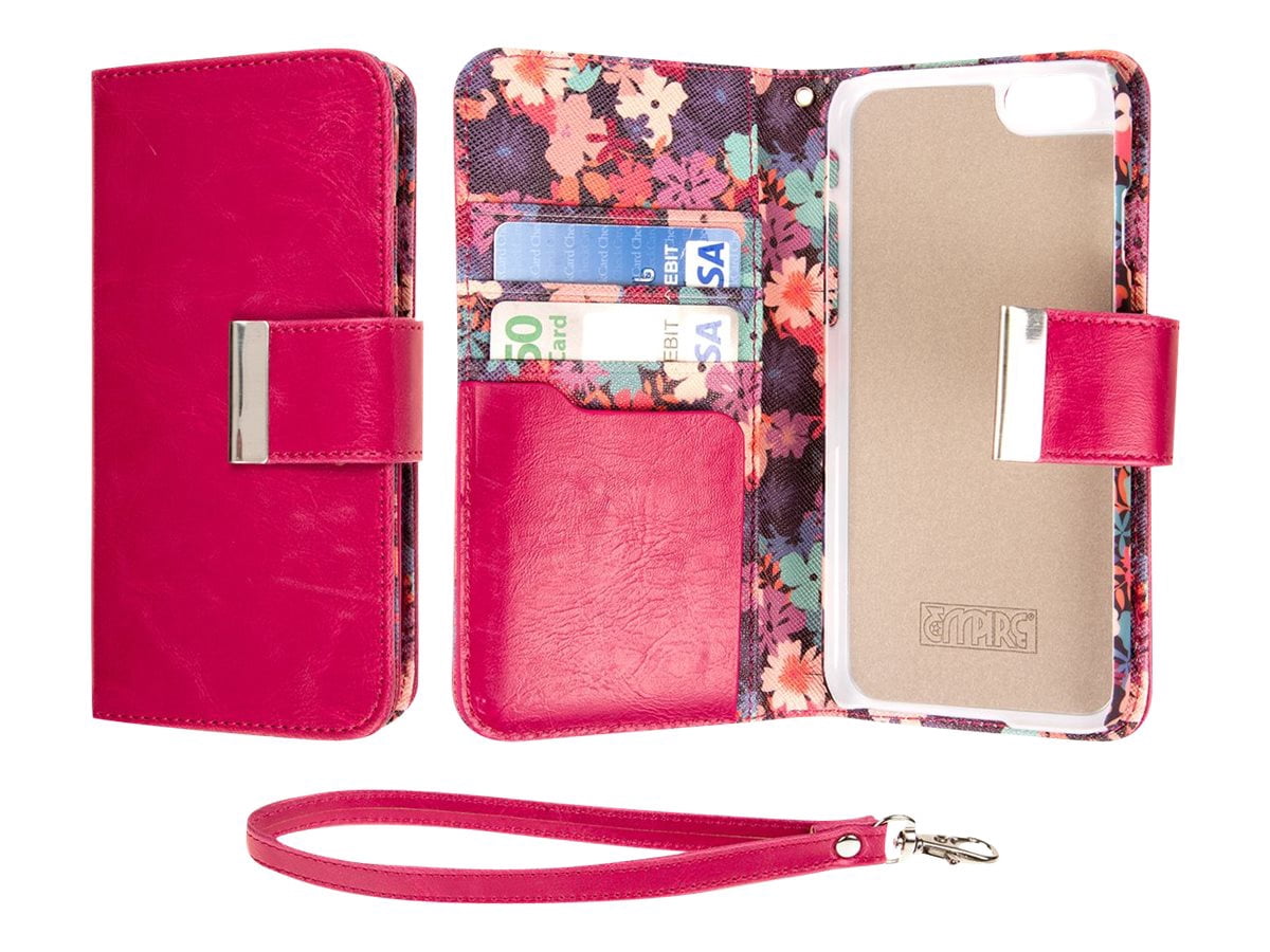 hot pink designer wallet