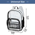 thumbnail image 4 of Ttyddzy Clear Backpack Heavy Duty PVC Transparent Backpack for College Workplace, Blue Shells, 4 of 8