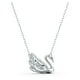 thumbnail image 2 of Collar con colgante de cisne de Swarovski con cristales transparentes de rodio, 2 of 5