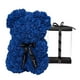 thumbnail image 4 of Oso floral de espuma con flores, decoración de oso con caja para mujeres, mamás, hijas e hijos. Azul oscuro, 4 of 9