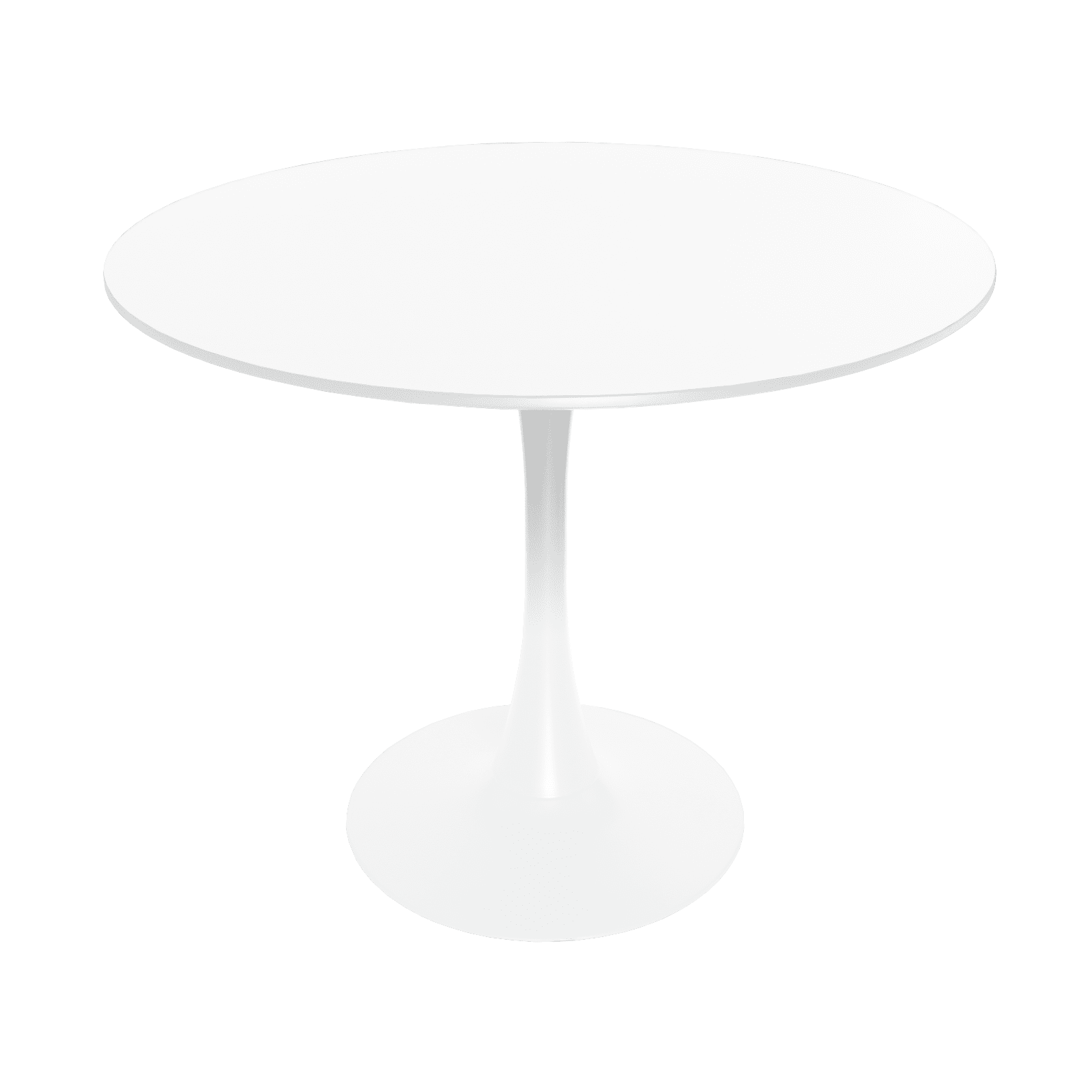 LeisureMod Bristol MidCentury Modern Round Dining Table with Wood Top