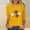 004 Yellow, variant on Women's 3/4 Sleeve Bee & Honeycomb Print T-Shirt Casual Loose Fit Crew Neck Tee Top