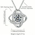 thumbnail image 2 of Flydeer Necklaces for Women 925 Sterling Silver Infinity Knot Pendant Necklace 5A CZ Eternity Knot Anniversary Jewelry Gifts for Women, 2 of 7