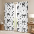 thumbnail image 2 of Castle Fairy Black Ribbon Bow-Tie Curtains Pack Of 2 (42X84 Each) for Kids Girls Women,Kawaii Stars Print Curtains Blackout,Dreamy Princess Bedroom Curtains,Super Cozy Room Decor, 2 of 6
