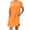 Orange, variant on Tshirt Dress Women Leisure Plus Size Dress Roll-Cuff Pockets Solid Sun Dress Short Sleeve Crew Neck Sun Dresses for Ladies Mini Dress Super Soft Dress Orange