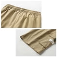 thumbnail image 4 of Sheghy Work Pants for Men 100%Cotton Men's Solid Color Casual Sports Elastic Waist Drawstring Pocket Cargo Shorts, 4 of 9