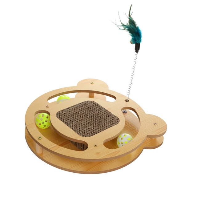Cat Turntable Teaser Stick Toys,Cat Turntable Toy Interactive Turntable Cats Toys Kitten Turntable Toy Ultra Responsive