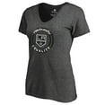 thumbnail image 2 of Women's Heather Gray Los Angeles Kings #WeSkateFor V-Neck T-Shirt, 2 of 3