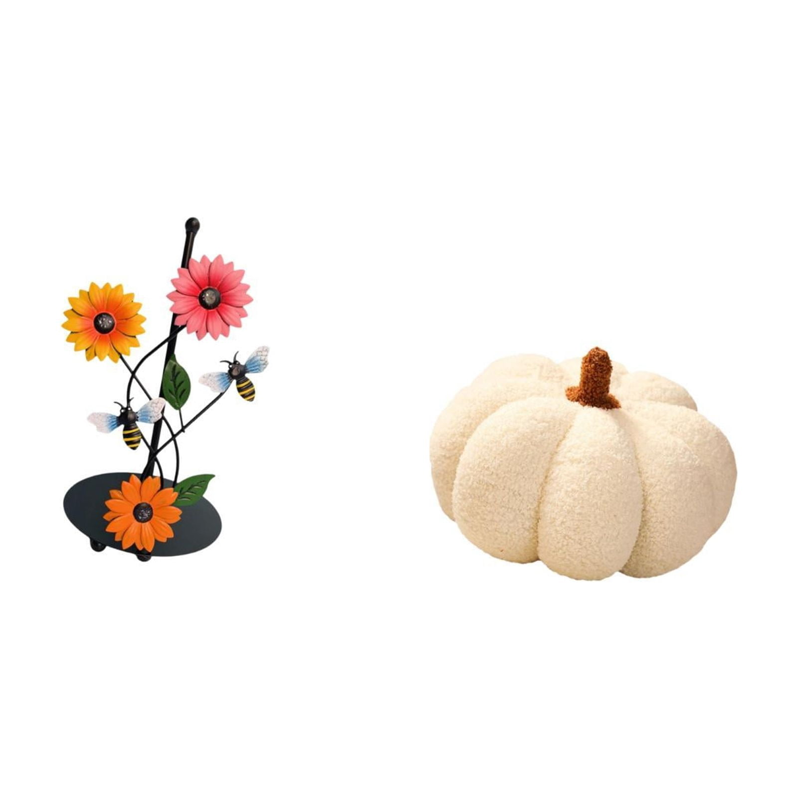 Fiocias Pumpkin Paper Towel Holder Dispenser Non Slip Vertical Tissue Holder Rack Stuffed Pillow Decoration Decorative Sofa Cushion for Home Bed Bedroom