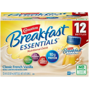 CARNATION BREAKFAST ESSENTIALS Classic French Vanilla 12-8 fl. oz. Bottles