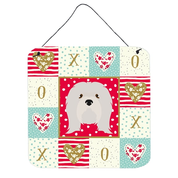 Lhasa Apso Love Wall or Door Hanging Prints Red