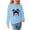 Light Blue, variant on Jinhomg Kids Girls Fashion Tees Long Sleeve Cute Graphic Casual Tops Fall Lightweight Comfy Tshirts Green 9 Years