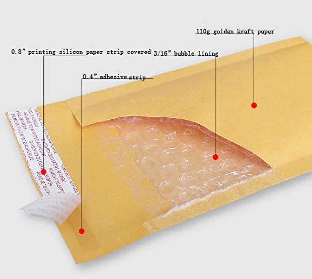 Buste Per Spedizioni #0 25 Buste Imbottite A Bolle #0 - Misura 6 X 10 Pollici, EcoSwift Poly, 100% Riciclabili - Per Spedizioni Sicure Lego Polybag - Foto 9