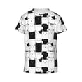 thumbnail image 6 of Honeii Doodle Cute Cat Print Youth Short Sleeve T-Shirt,Boys Athletic Shirt,Quick Dry Short Sleeve Performance Moisture Wicking T Shirt, 6 of 6